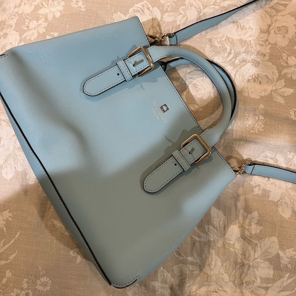 Kate Spade Cove Street Provence Handbag Satchel Purse Blue Shoulder Bag